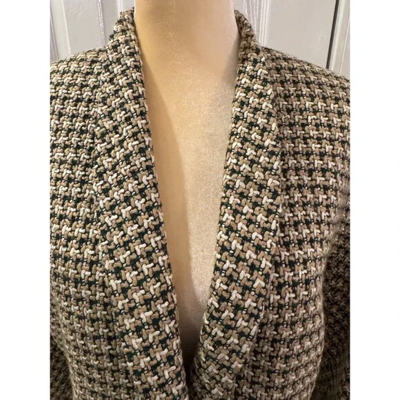 NEW Kasper Textured Tweed Open-Front Jacket – Women's Size 14 Career Business - Picture 5 of 9